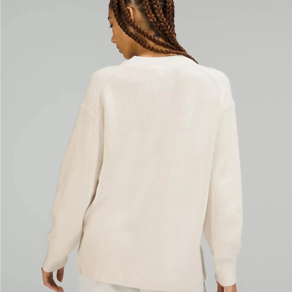 Lululemon Merino Wool Blend Ribbed Crewneck Sweater Size 8 - Picture 3 of 8